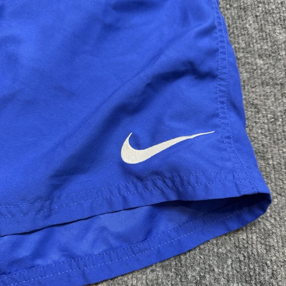 Nike Silver Tag Athletic Shorts XL  Blue 7" Inseam Retro Running Y2K Swim - Picture 2 of 9